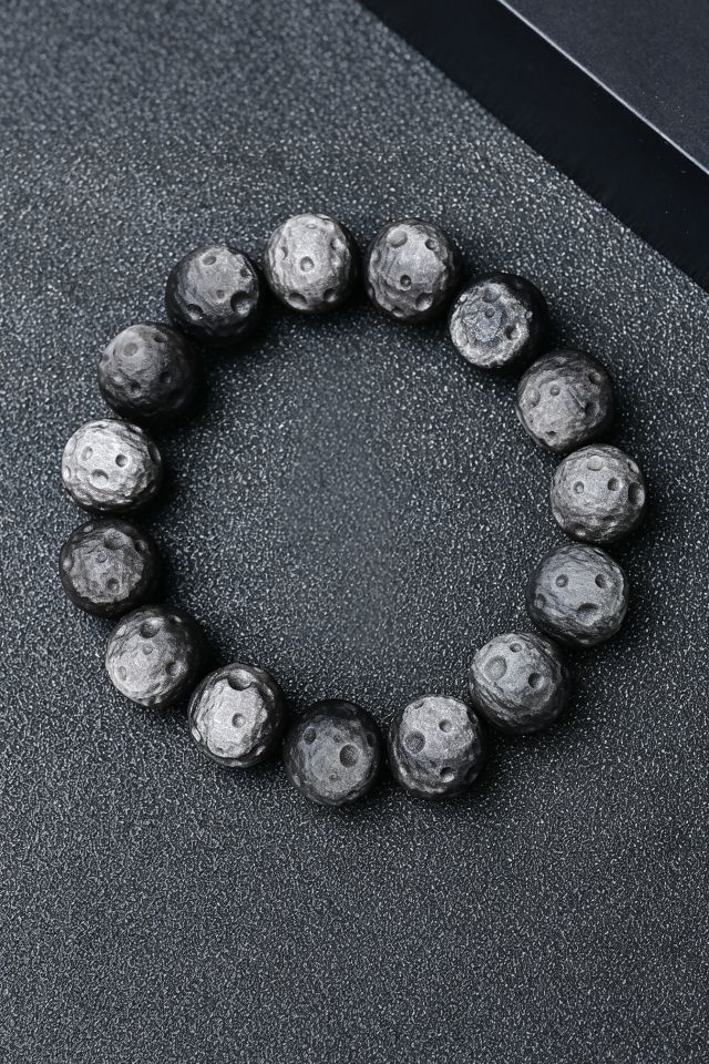Silver Obsidian Bracelet for Grounding Energy - Image 2