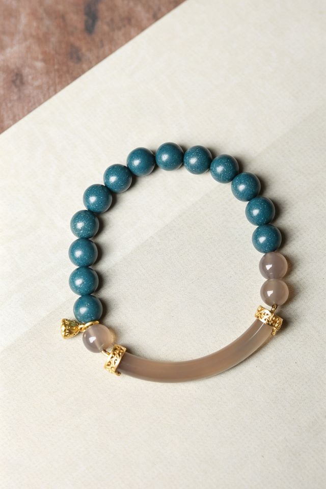 Blue Medicine Buddha Aroma Bracelet for Serenity - Image 2