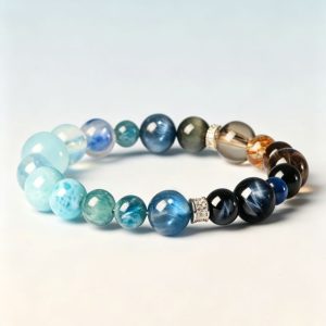 Aquamarine Chakra Healing Bracelet for Emotional Balance