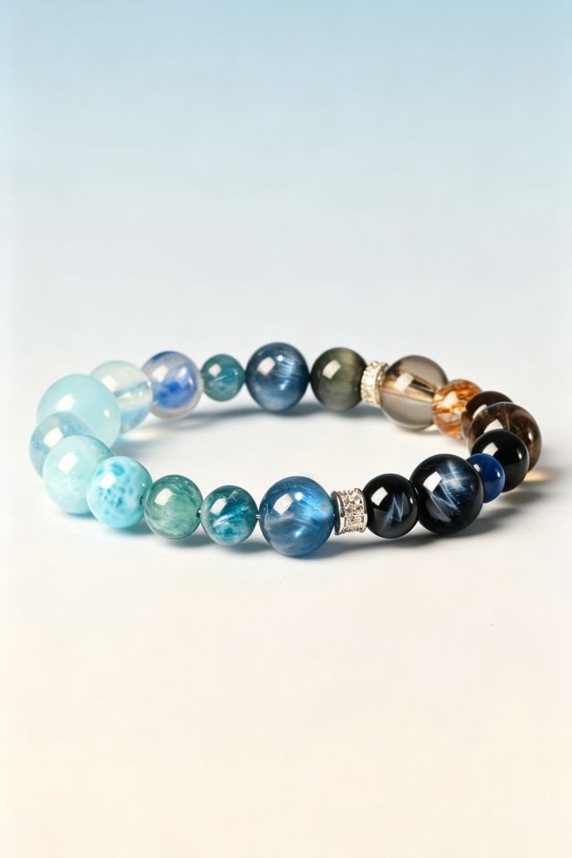 Aquamarine Chakra Healing Bracelet for Emotional Balance