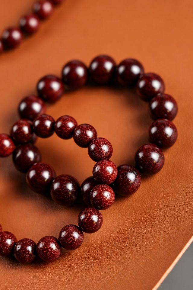 Quiet Mind Indian Red Sandalwood Bracelet for Mindful Living - Image 2