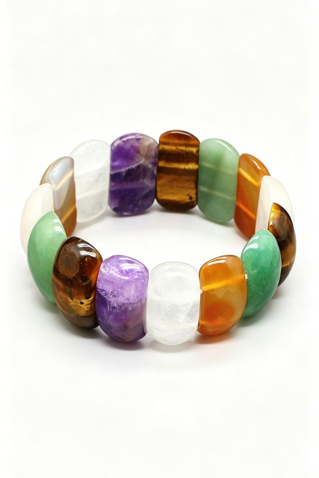 Natural Gemstone Bar Bracelet - Image 2