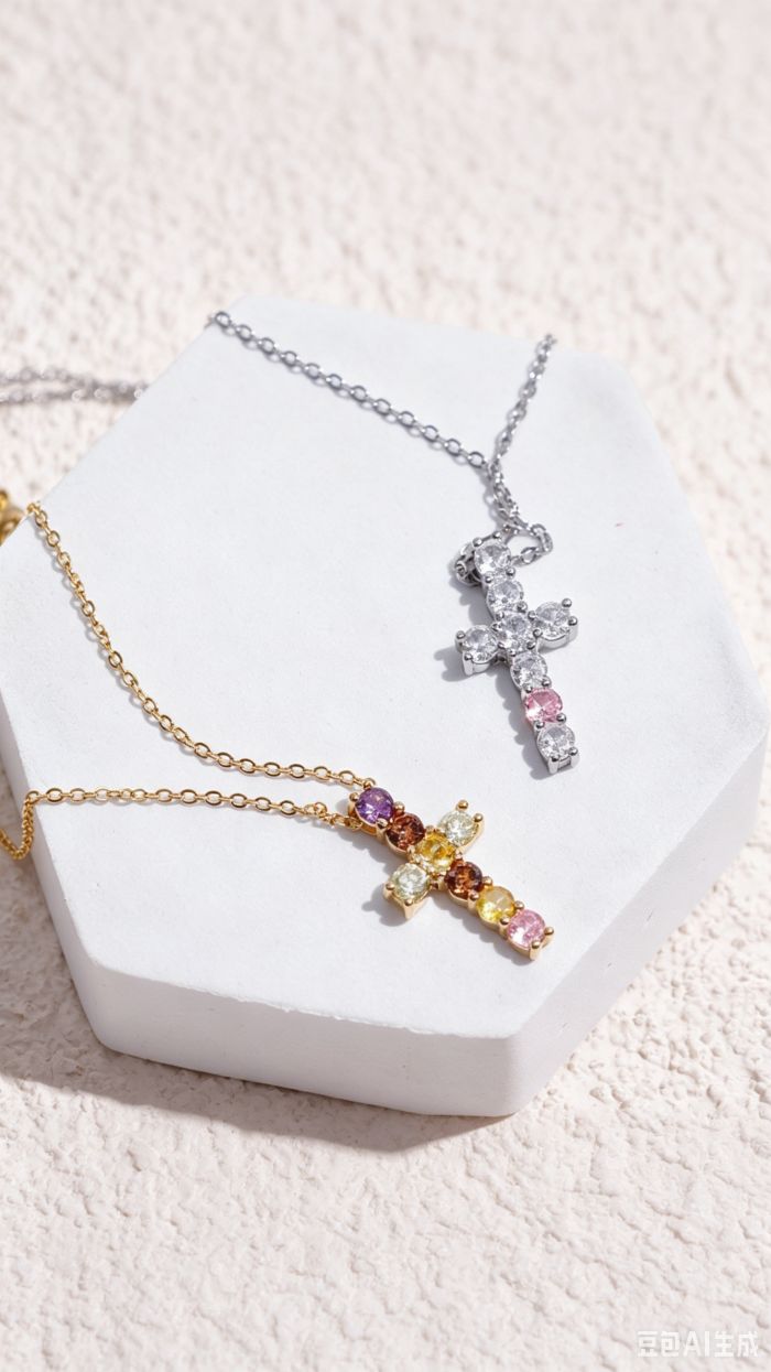 Minimalist 316L Stainless Steel Cross Necklace - Image 3