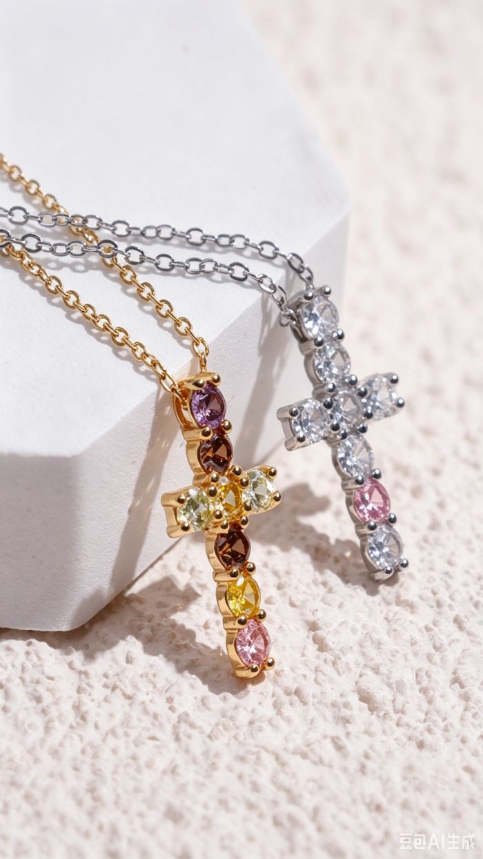 Minimalist 316L Stainless Steel Cross Necklace - Image 4