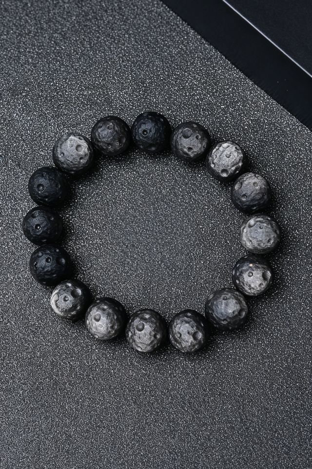 Silver Obsidian Bracelet for Grounding Energy - Image 3