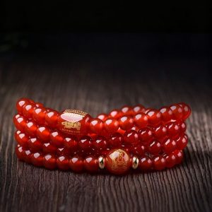 Red Agate Zodiac Guardian Bracelet