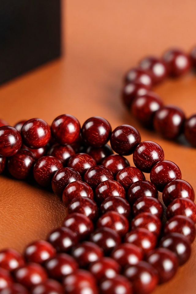 Quiet Mind Indian Red Sandalwood Bracelet for Mindful Living