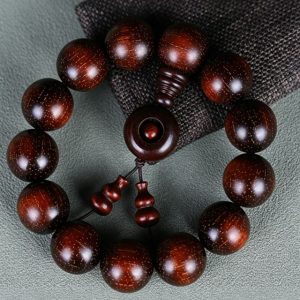 Inner Peace Golden Star Red Sandalwood Bracelet for Minimalist Wellness