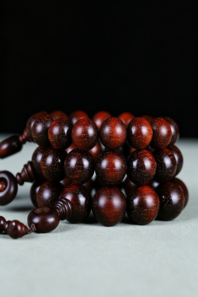 Inner Peace Golden Star Red Sandalwood Bracelet for Minimalist Wellness - Image 4