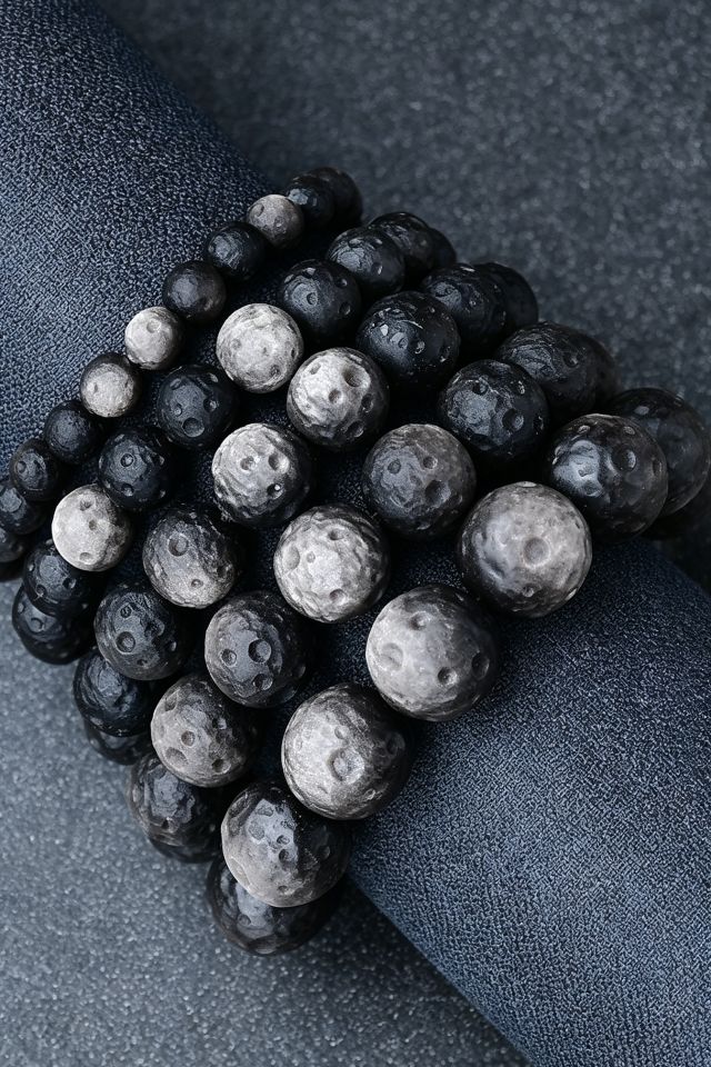 Silver Obsidian Bracelet for Grounding Energy - Image 4