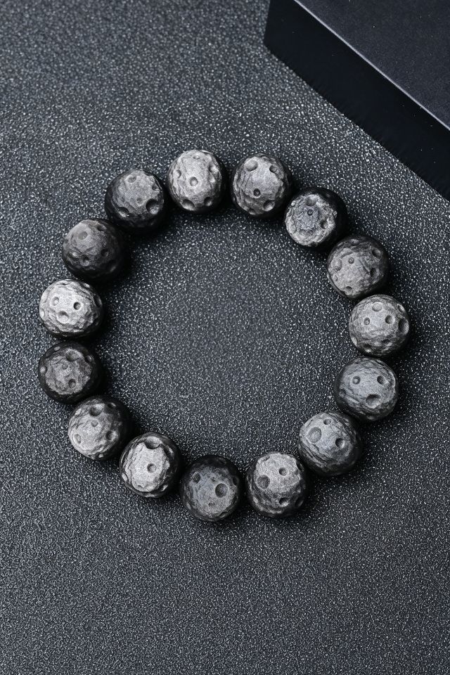 Silver Obsidian Bracelet for Grounding Energy