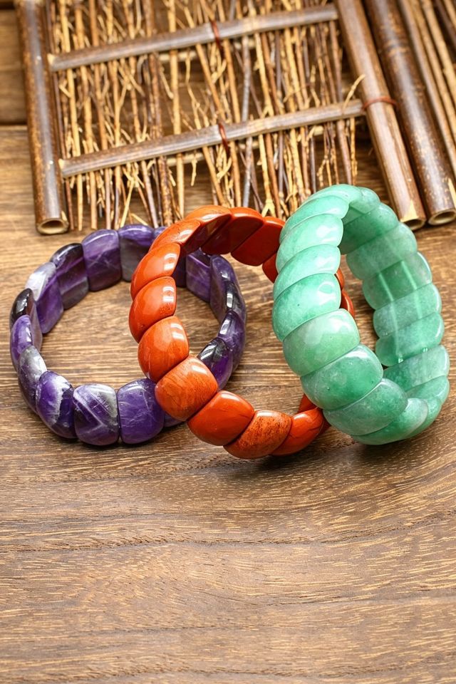 Natural Gemstone Bar Bracelet - Image 4