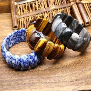 Natural Gemstone Bar Bracelet
