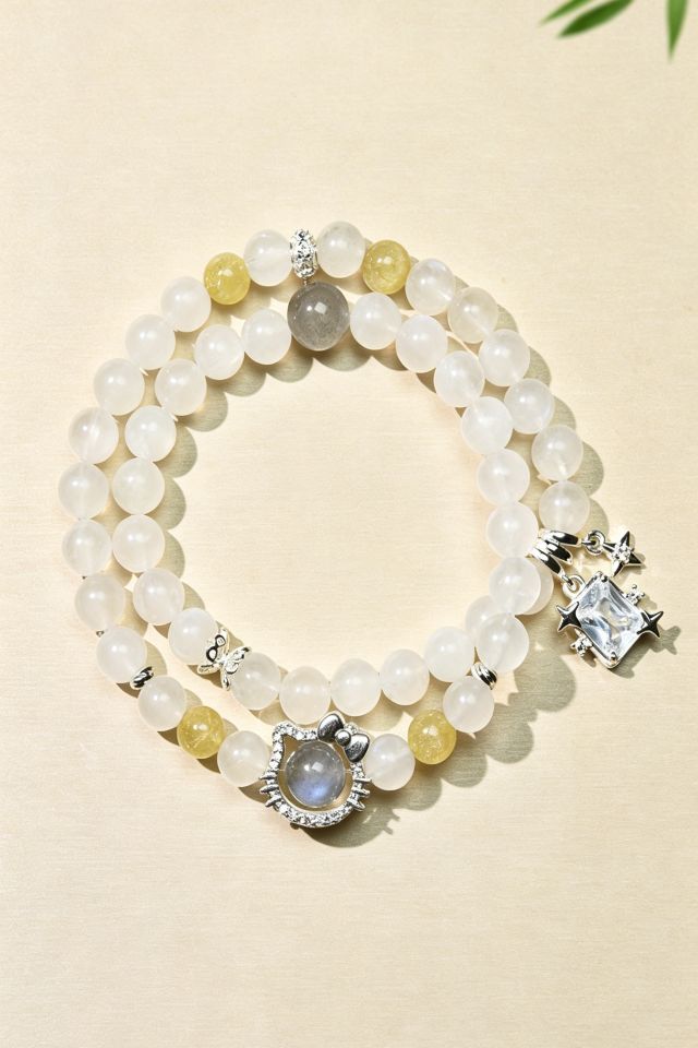 Moonlight Amethyst & White Phantom Healing Bracelet - Image 4