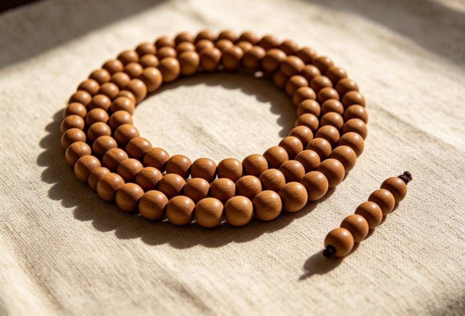 How to Choose the Right Mala Beads for Beginners 108‑bead mala and wrist mala laid flat