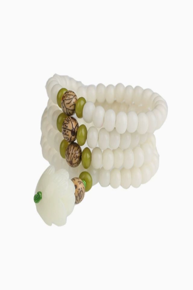 Daily calm white Bodhi mala White Bodhi 108 Mala: Zen & Mindful Connection - Image 2