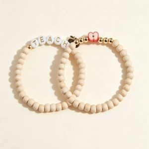 Handmade Crystal Mala Beads for Meditation & Zen Healing Cute Apple Polymer Clay Bracelet
